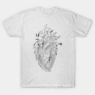 Lonely Hearts (black and white) T-Shirt